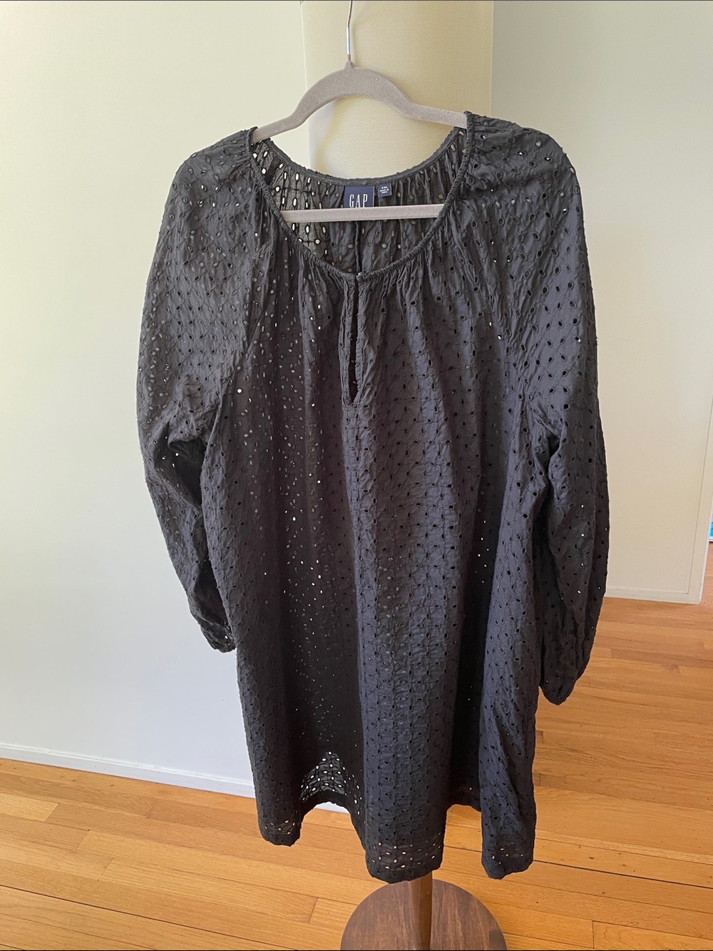 GAP Black Eyelet Mini Dress